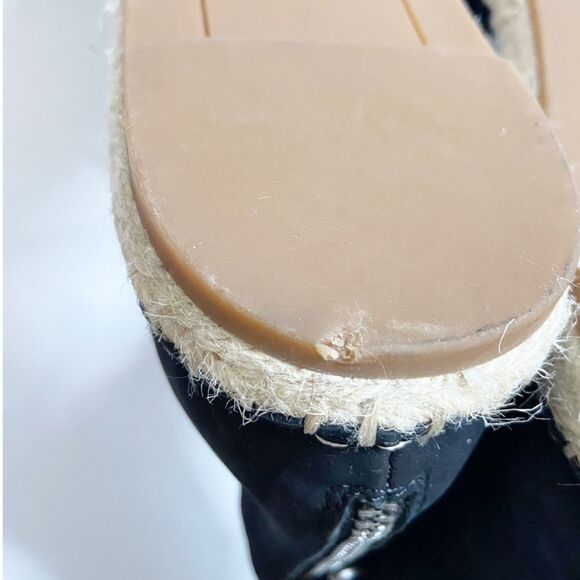 Eileen Fisher Tumbled Leather D’Orsay Flat Espadrille Sandal size 10 - Picture 12 of 12